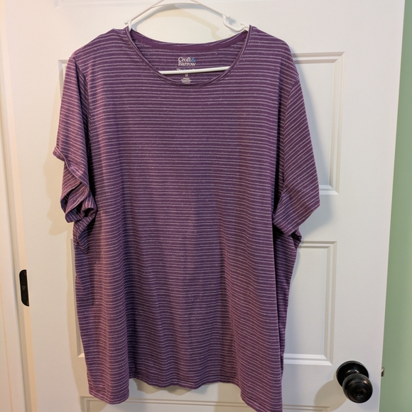 croft & barrow Tops - croft & barrow Purple Striped Short Sleeve Tee